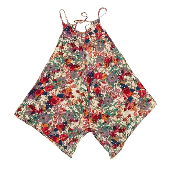 Bishop + Young Dress Floral Romantic‎ Feminine Handkerchief Hem Women's Medium - Picture 6 of 6